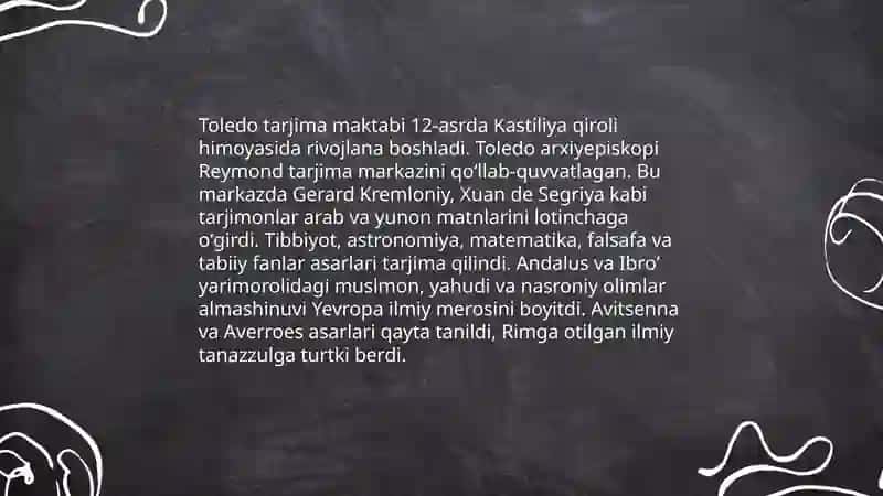 Arab islom madaniyatining Yevropa va jahon madaniyatiga ta’siri 4