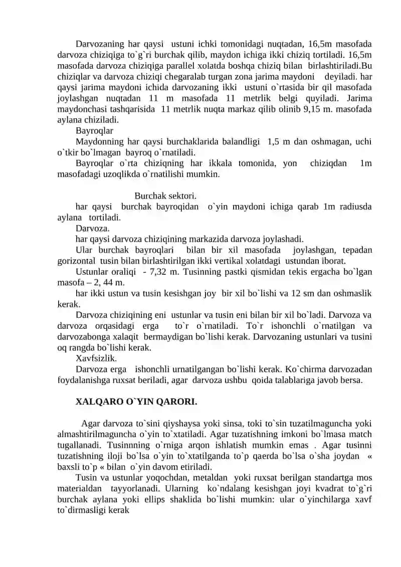 Futbol o`yinini paydo bo`lishi va qoidalari 4
