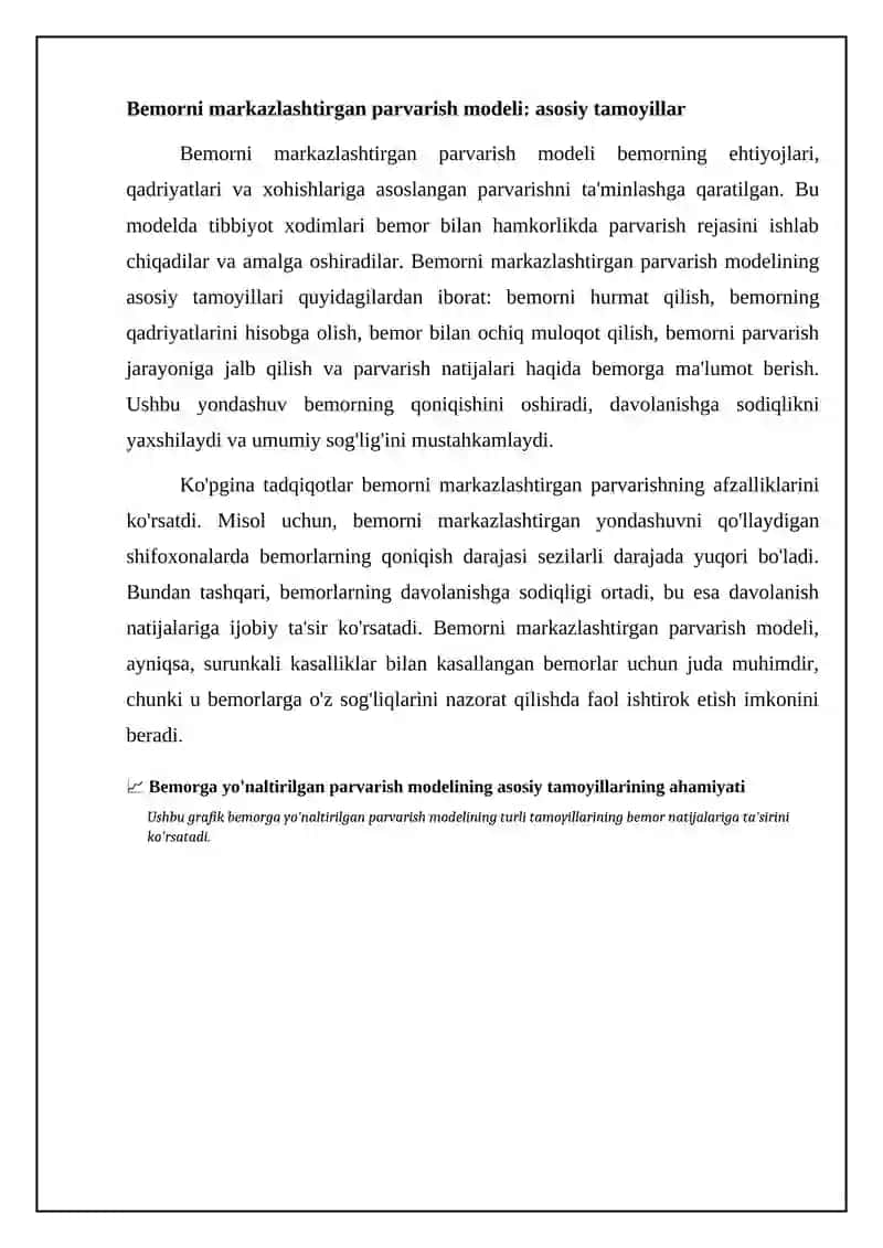 Chet el hamshiralik parvarishi modellarining asosiy tamoyillari va turlari 4