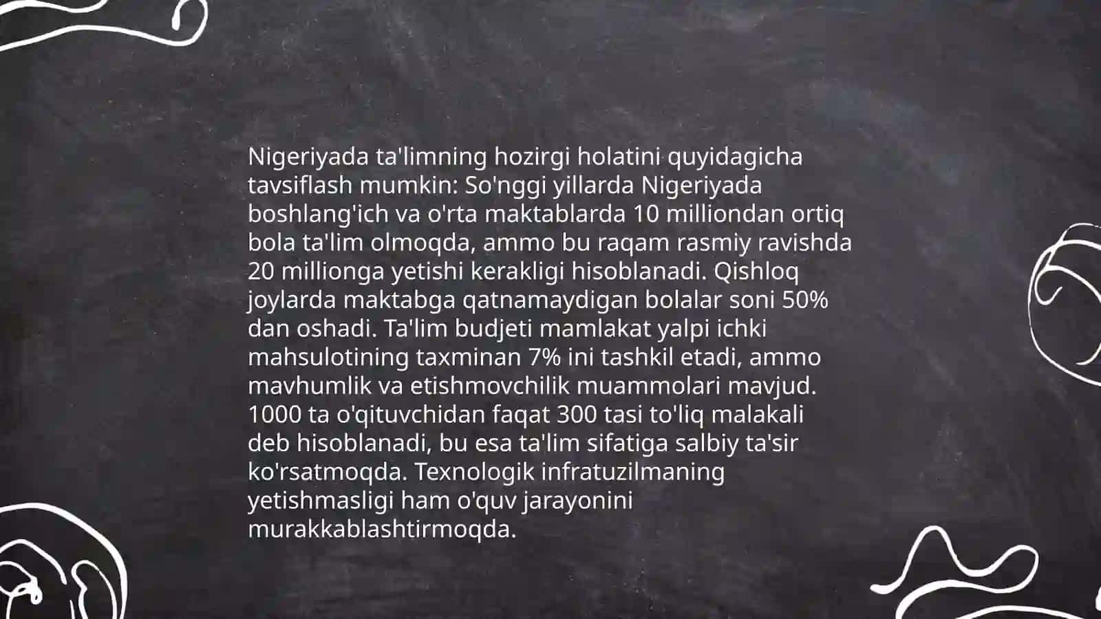 Ayrim Afrika mamlakatlarida ta'lim tizimi va uning tahlili 4