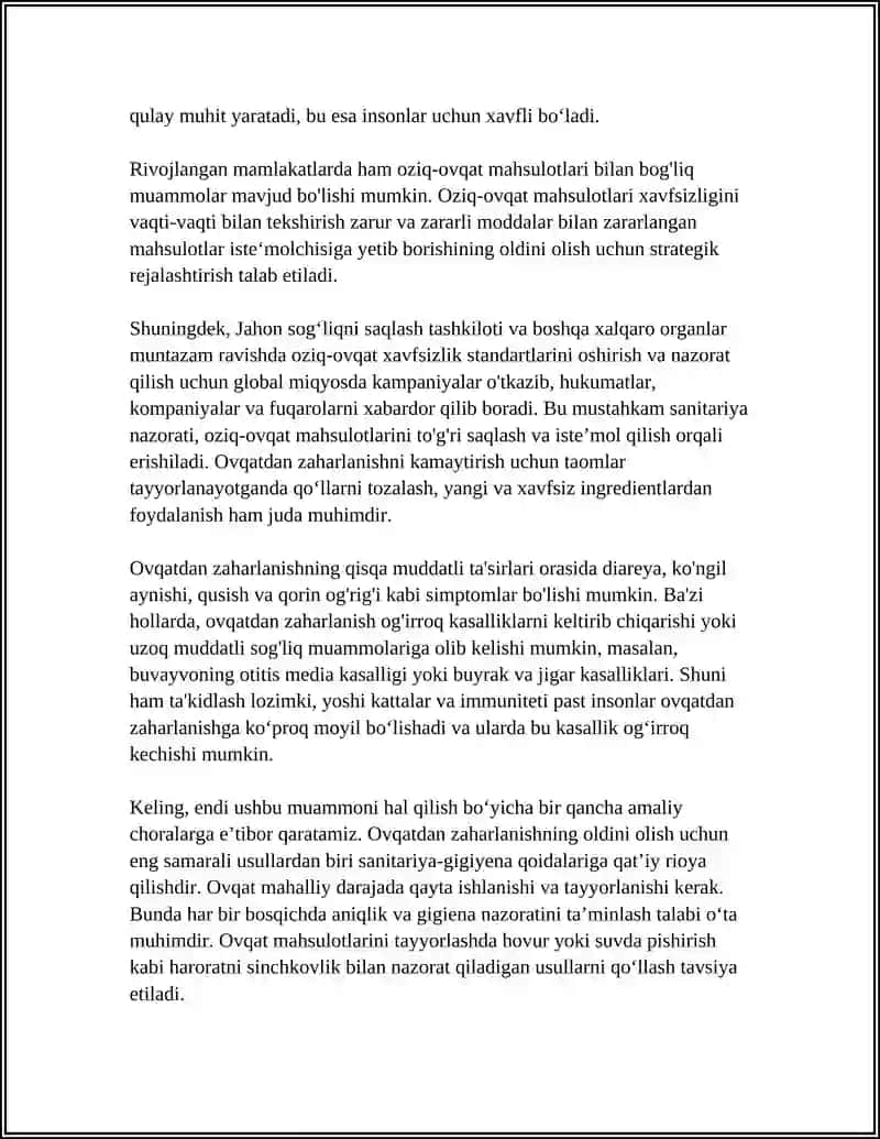 OVQATDAN ZAHARLANISH VA UNING PROFILAKTIKASI 4