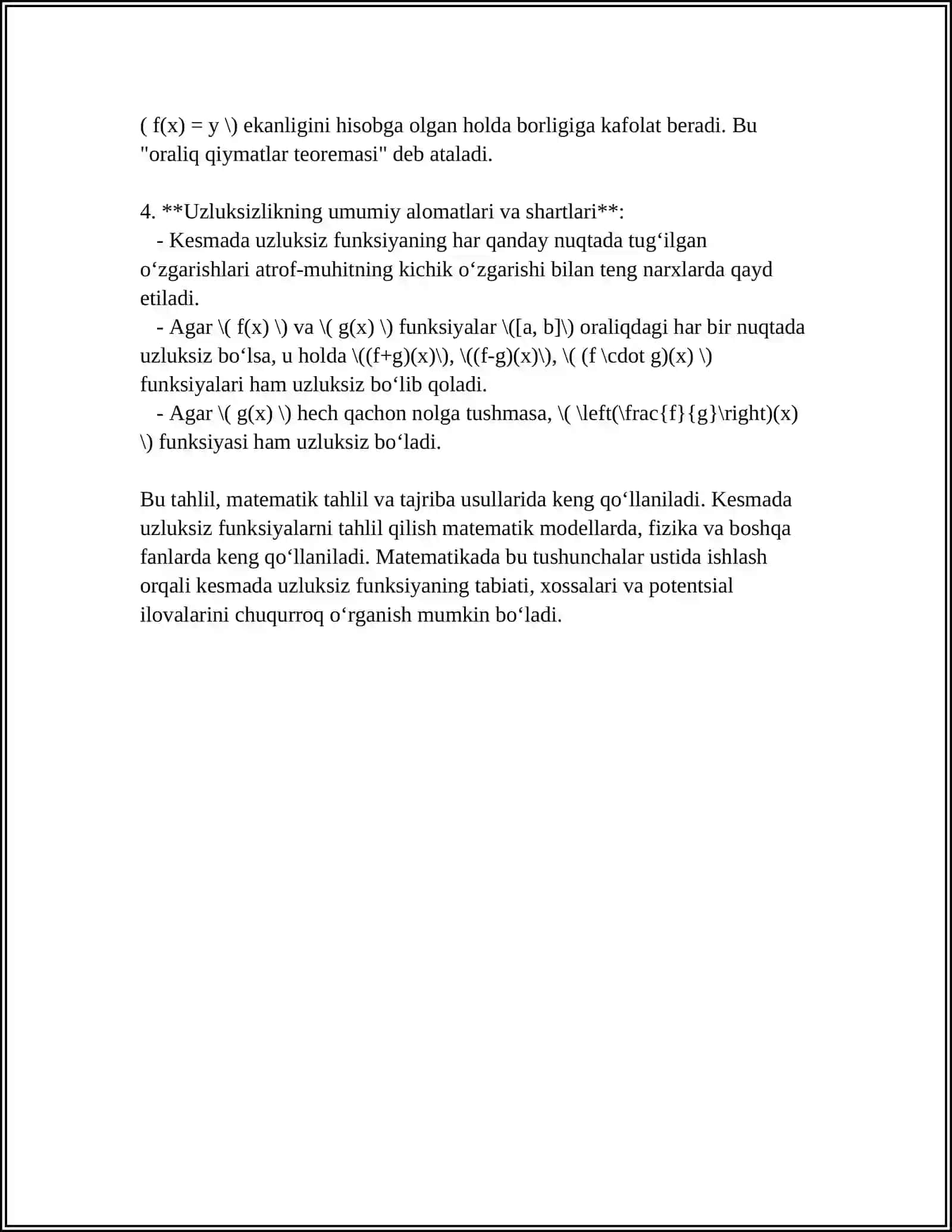 KESMADA UZLUKSIZ BOLGAN FUNKSIYALARNING XOSSALRI 4