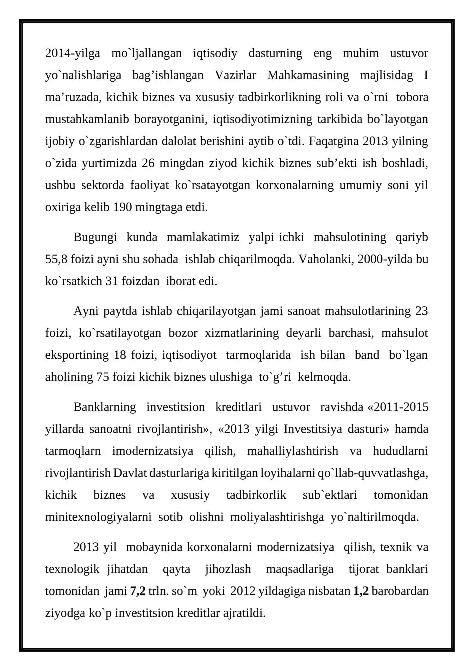 Aholi bandlik muammosini hal qilishda tadbirkorlikni tutgan o'rni 4