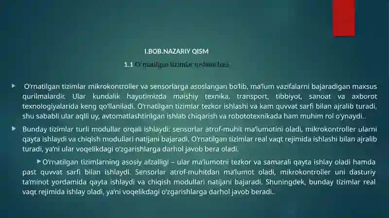 Zamonaviy yo‘nalishlar va rivojlanish tendensiyalari KURS ISHI TAQDIMOTI 4