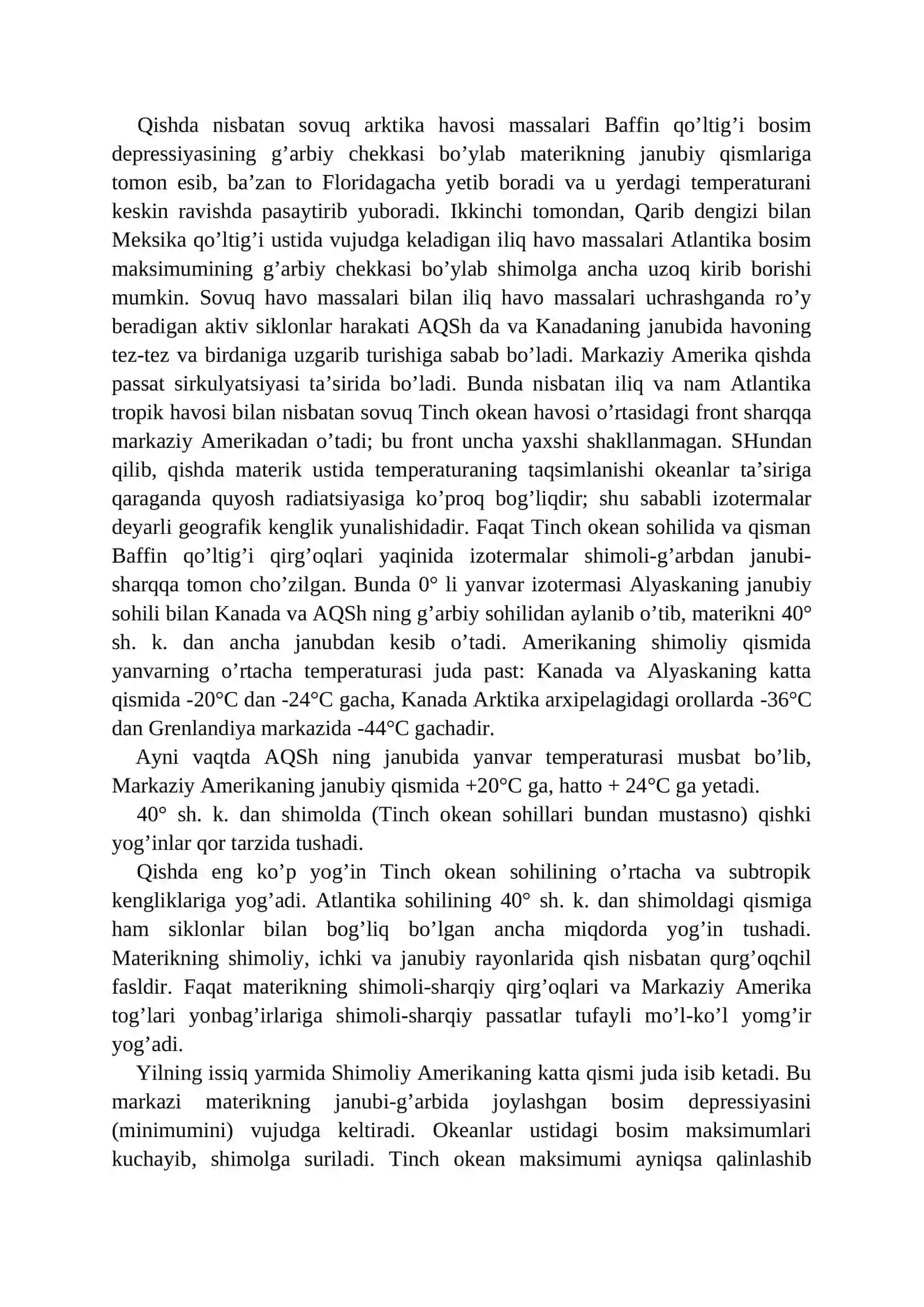 SHIMOLIY AMERIKA IKLIMI VA ICHKI SUVLARI, TUPROKLARI, ORGANIK DUNYOSI 4