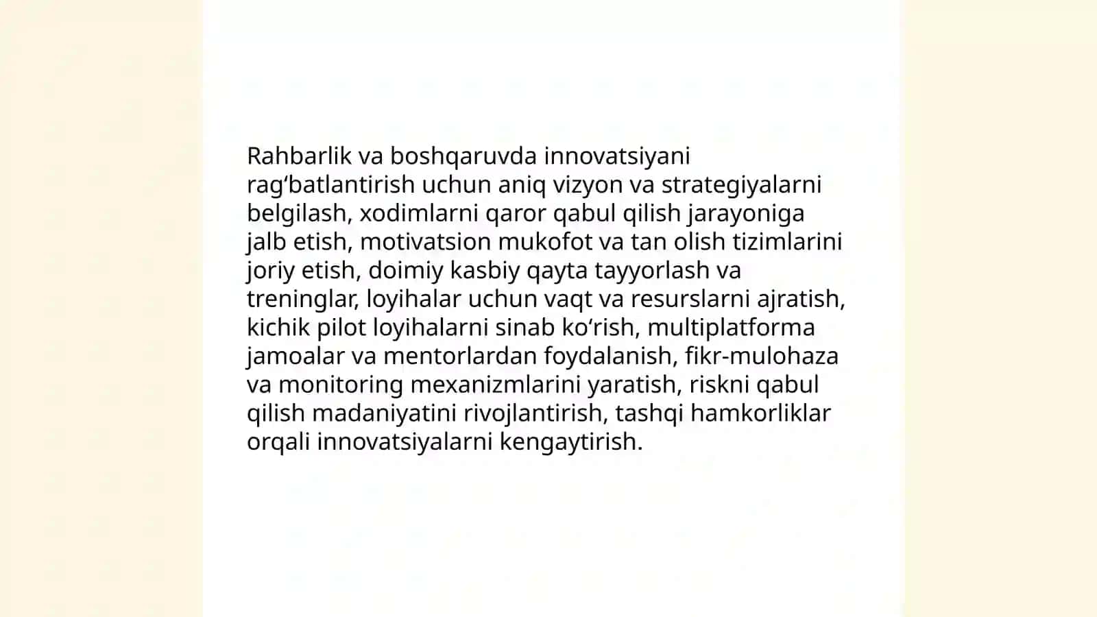 Kutubxona axborot muassasa xodimlarini innovatsion ishlarga jalb etish masalalari 4