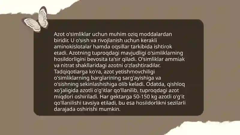 Azotning o‘siliklar uchun ahamiyati 4