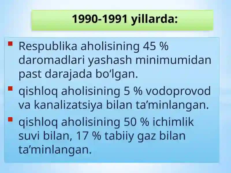 O‘zbekiston Respublikasida ijtimoiy sohadagi islohotlar 4