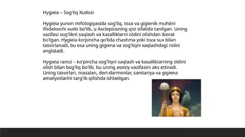 Yunon mifologiyasi Tibbiyotdagi siri 4