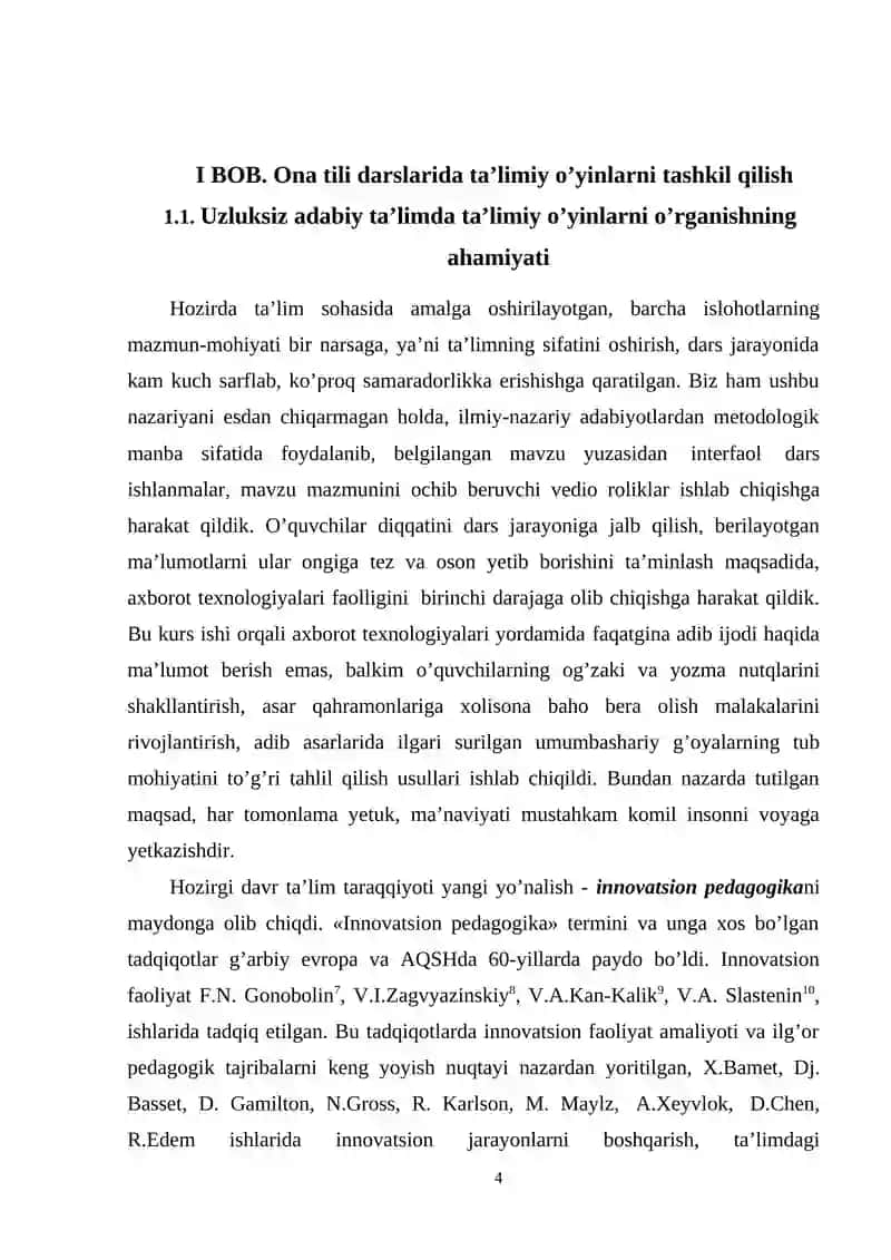 Ona tili darslarida ta'limiy òyinlarning turlari mazmuni 4