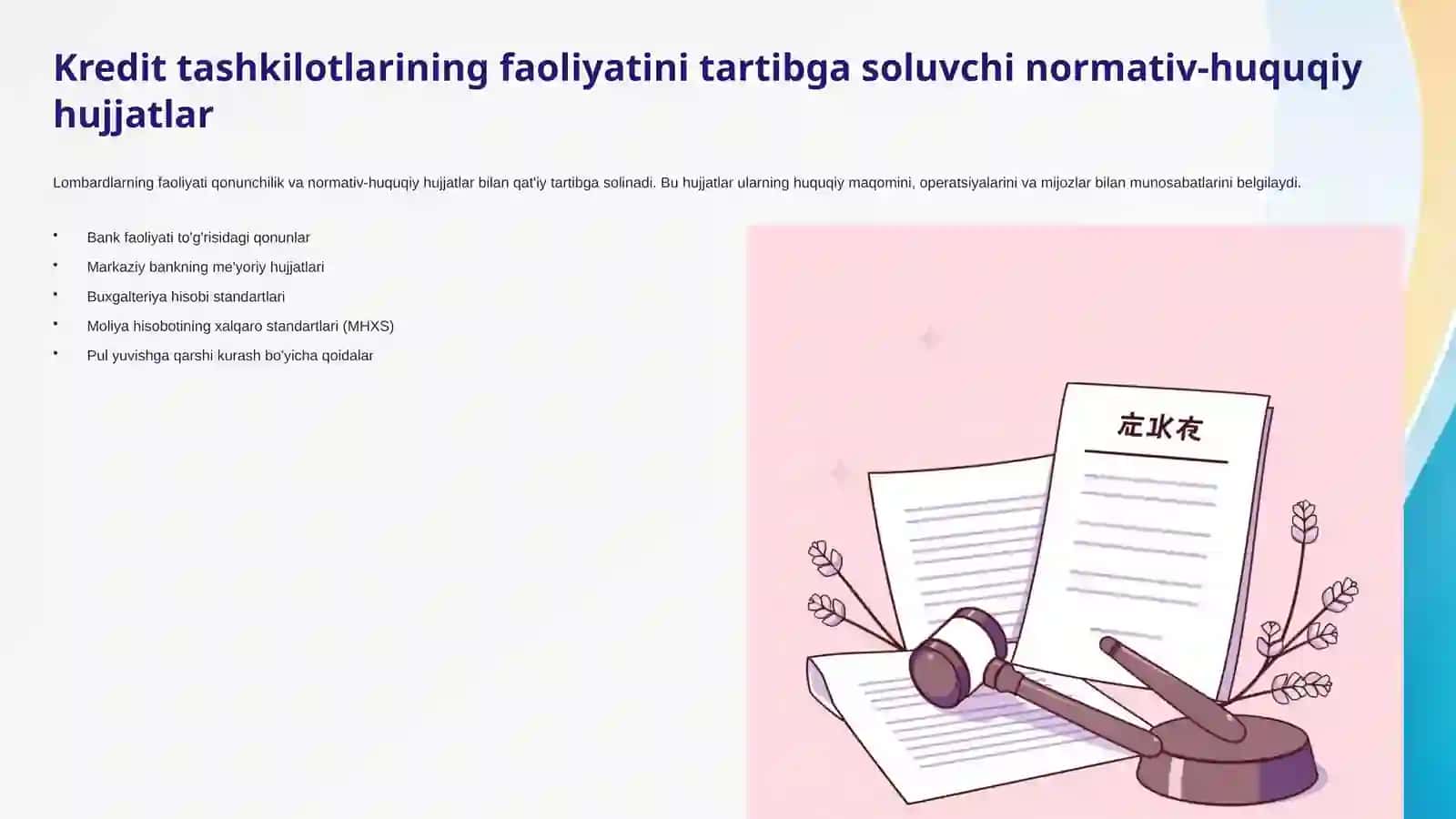 Lombard xizmatlarini ko'rsatuvchi sub'ektlarda buxgalteriya hisobi 4