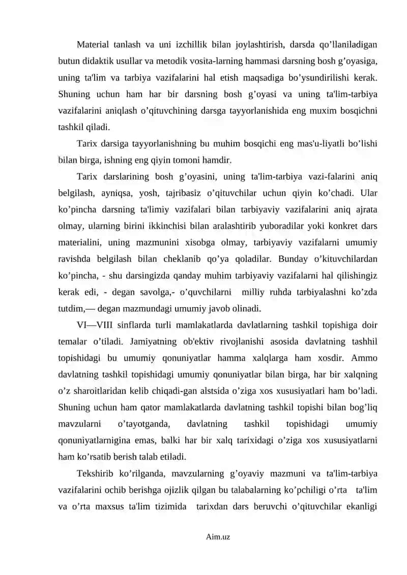 TARIX DARSLARINI SAMARADORLIGINI OSHIRISH YO’LLARI 4