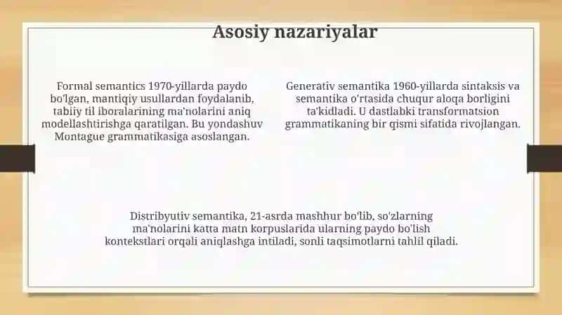 Sintaktik semantika masalasida yetakchi lingvistlarning qarashlari 4