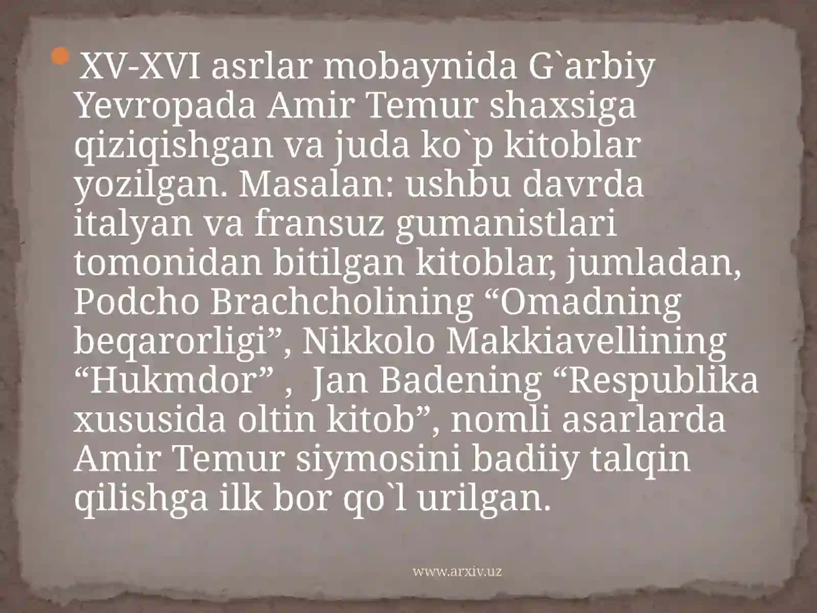 "AmirTemur"G`arbnilarzagasolgansiymo 4