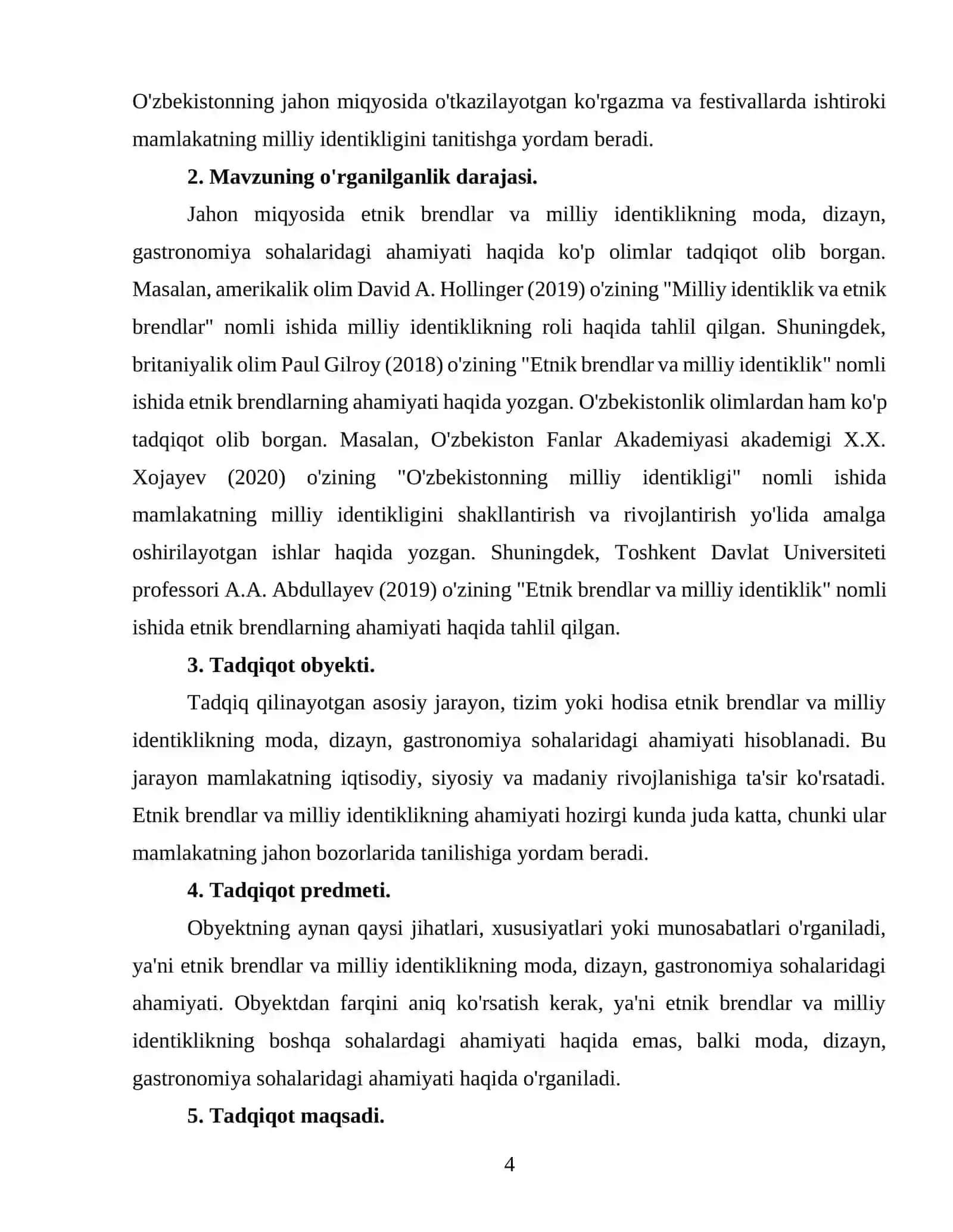 Etnik brendlar va milliy identiklik moda, dizayn, gastronomiya misolida 4