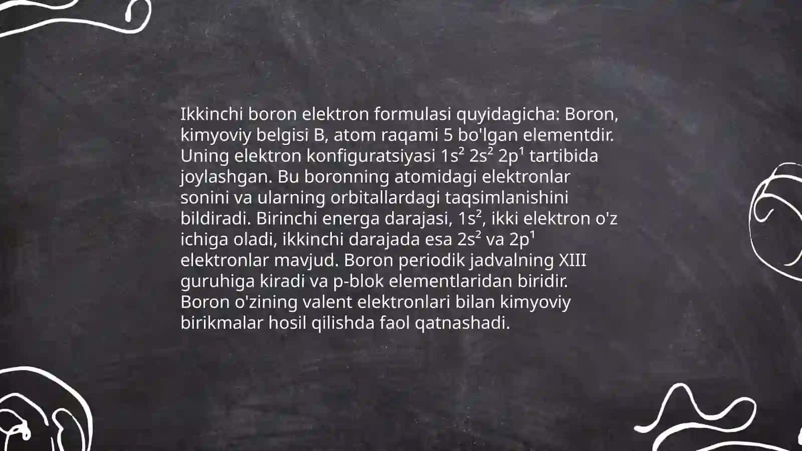 Bor guruhchasi elementlarining umumiy xarakteristikasi 4