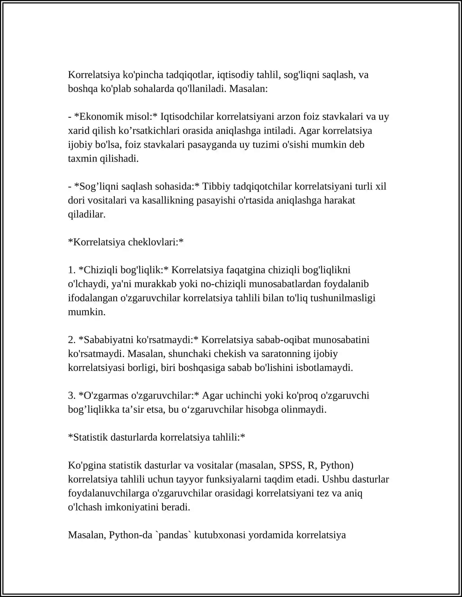 PIRSON VA ROKITSKIY METODLARI. GRAFIK USULDA TAHLILI 4