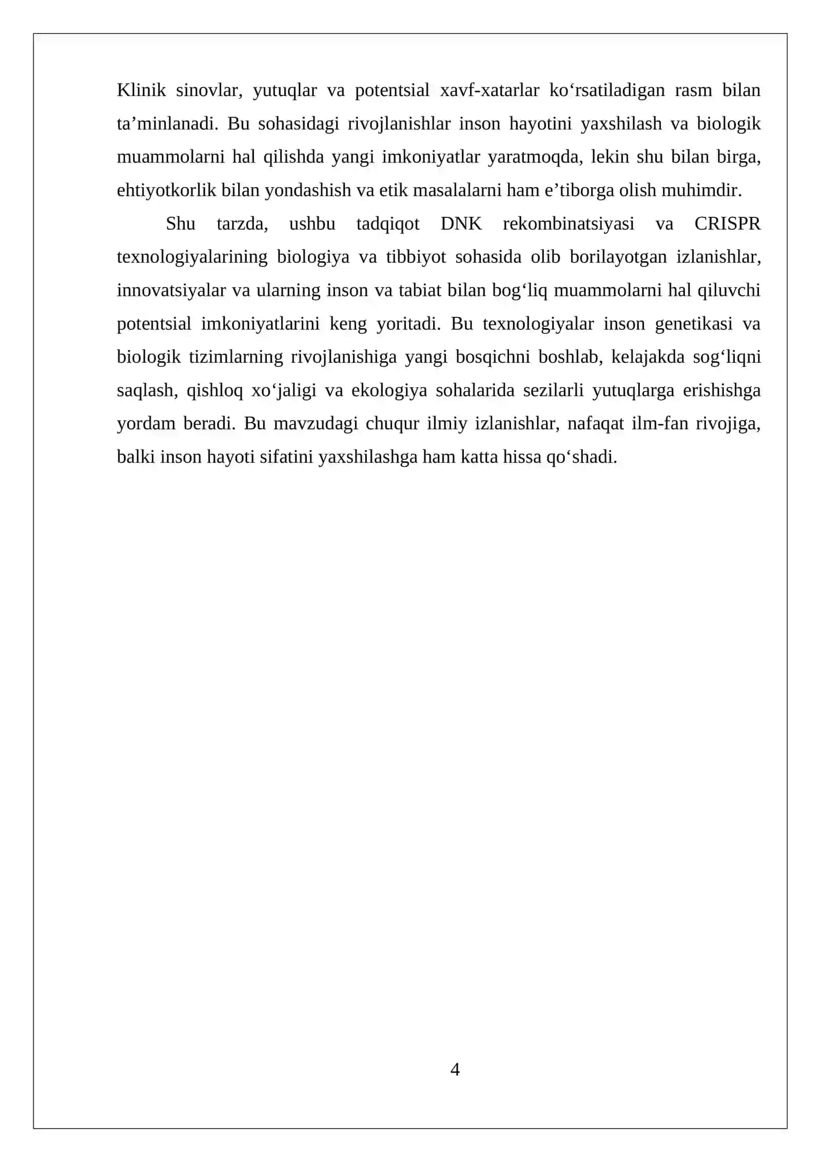 DNK rekombinatsiyasi, genlarni tahrirlash, CRISPR 4
