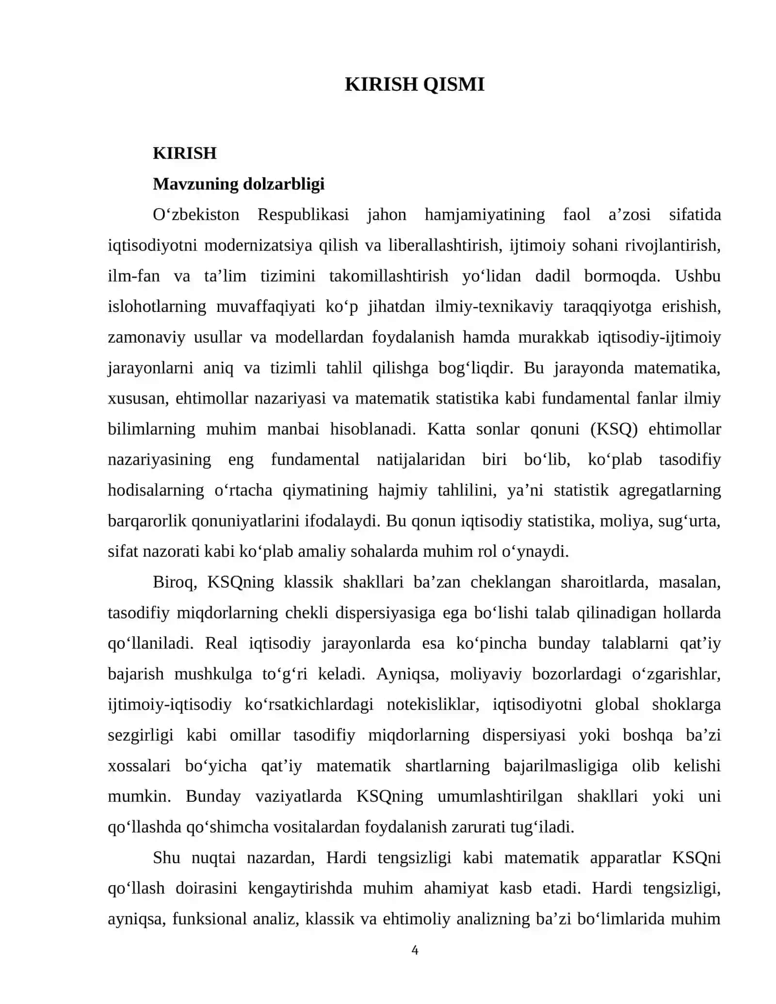 Hardi tengsizligini katta sonlar qonuniga qo'llash 4