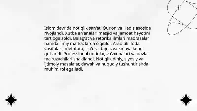 Sharqda notiqlik sa'natining rivojlanishi 4