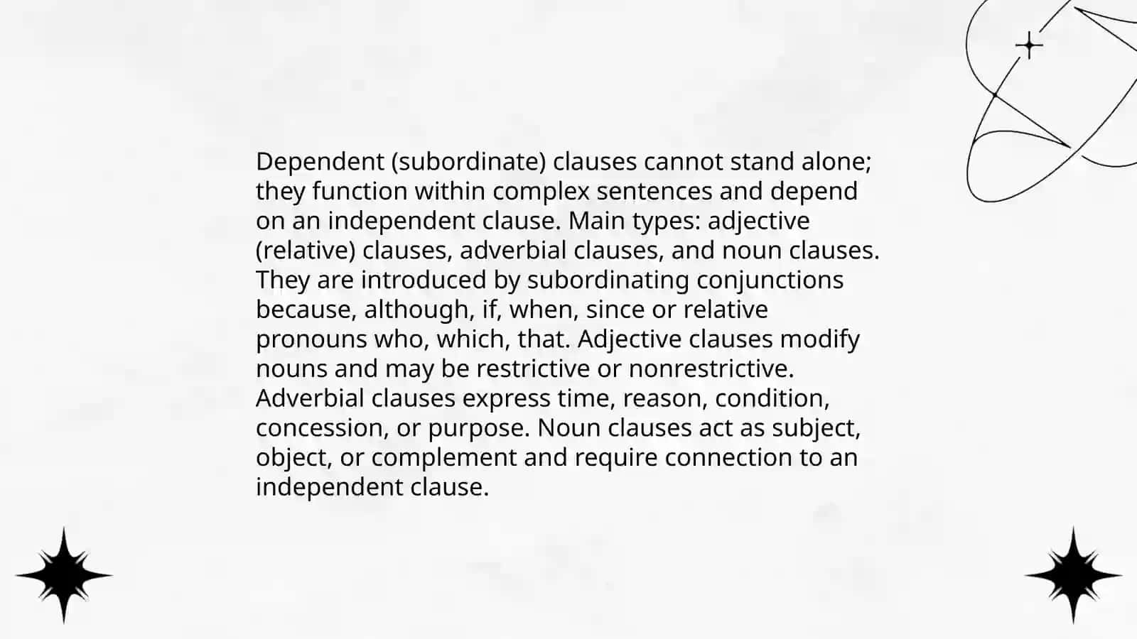 Sentence clauses 4