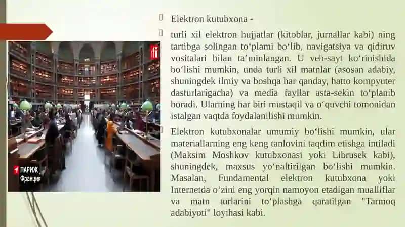 Elektron kutubxonalar va arxivlar bilan ishlash 4