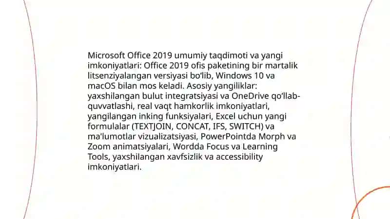 Microsoft Office 2016, Microsoft Office 2019 4