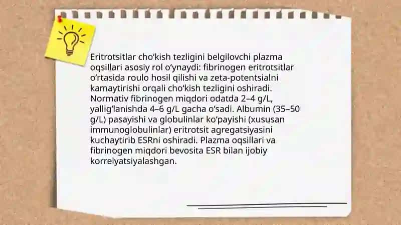 Eritrotsitlar Choʻkish Tezligi 4