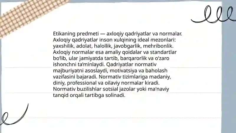Etikа fanining mohiyati predmeti va tuzilmasi 4
