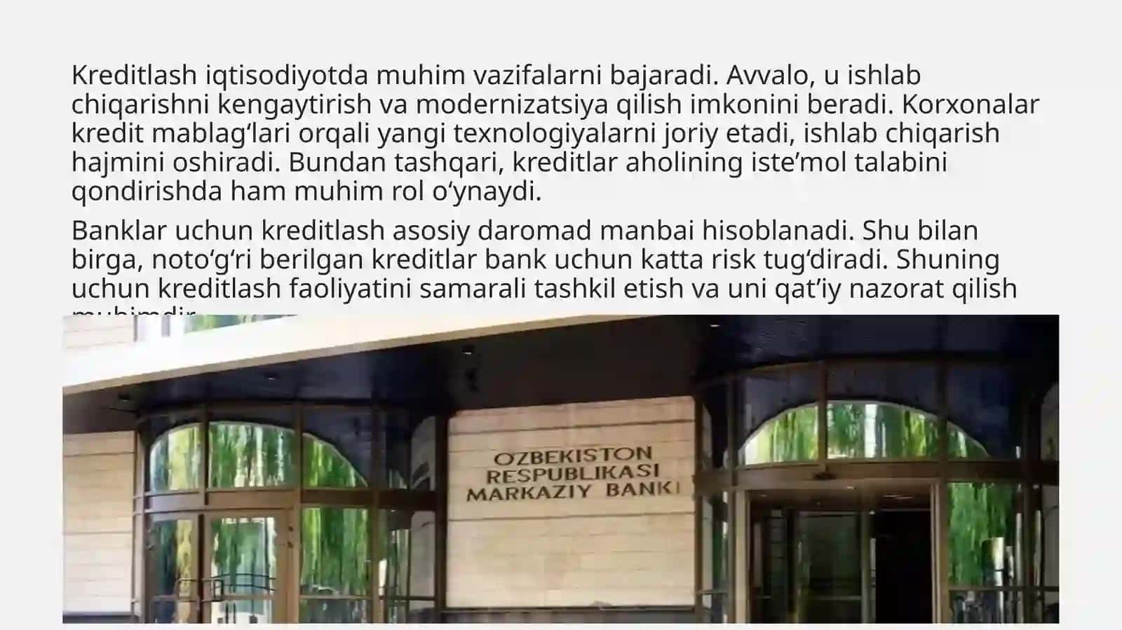 Kreditlash faoliyatini tartibga soluvchi me’yorlar 4