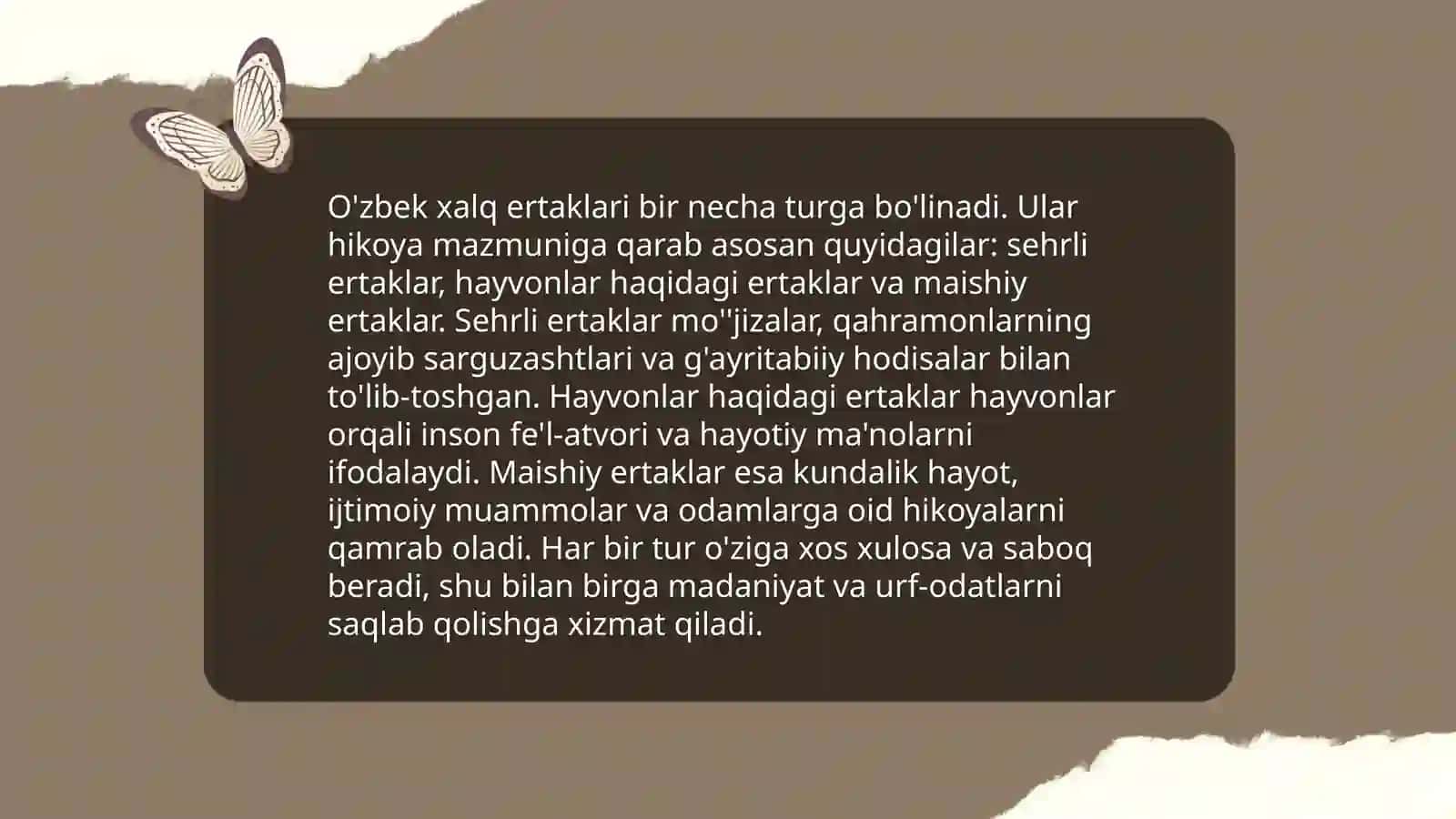 O'zbek xalq ertaklari 4