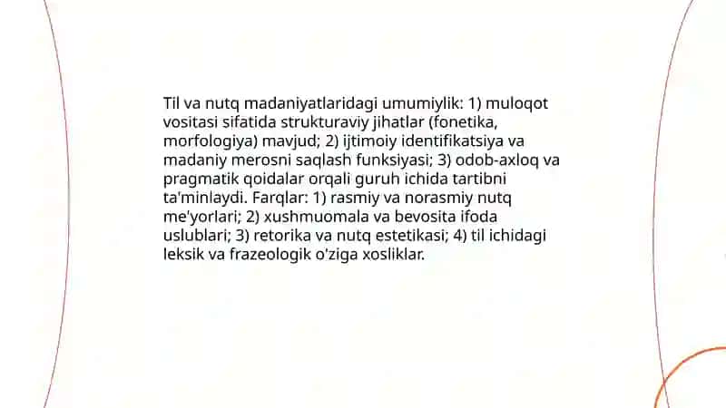 Dunyo xalqlar madaniyatidagi umumiylik va farqlar 4