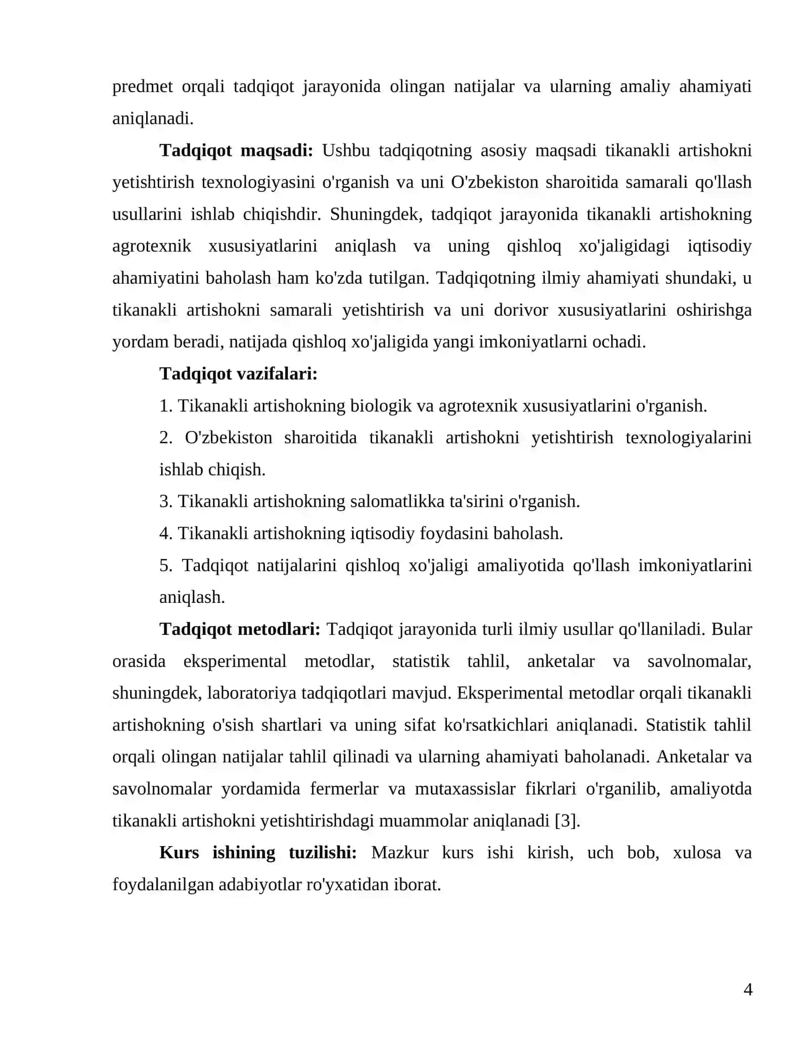Tikanakli artishok (Cynara scylomus L)ni yetishtirish texnalogyasi 4