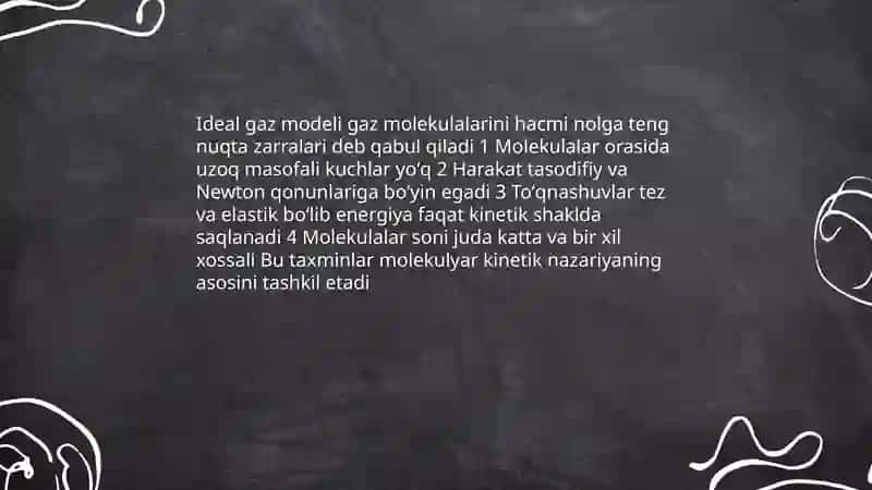 Molekulyar kinetik nazariya 4