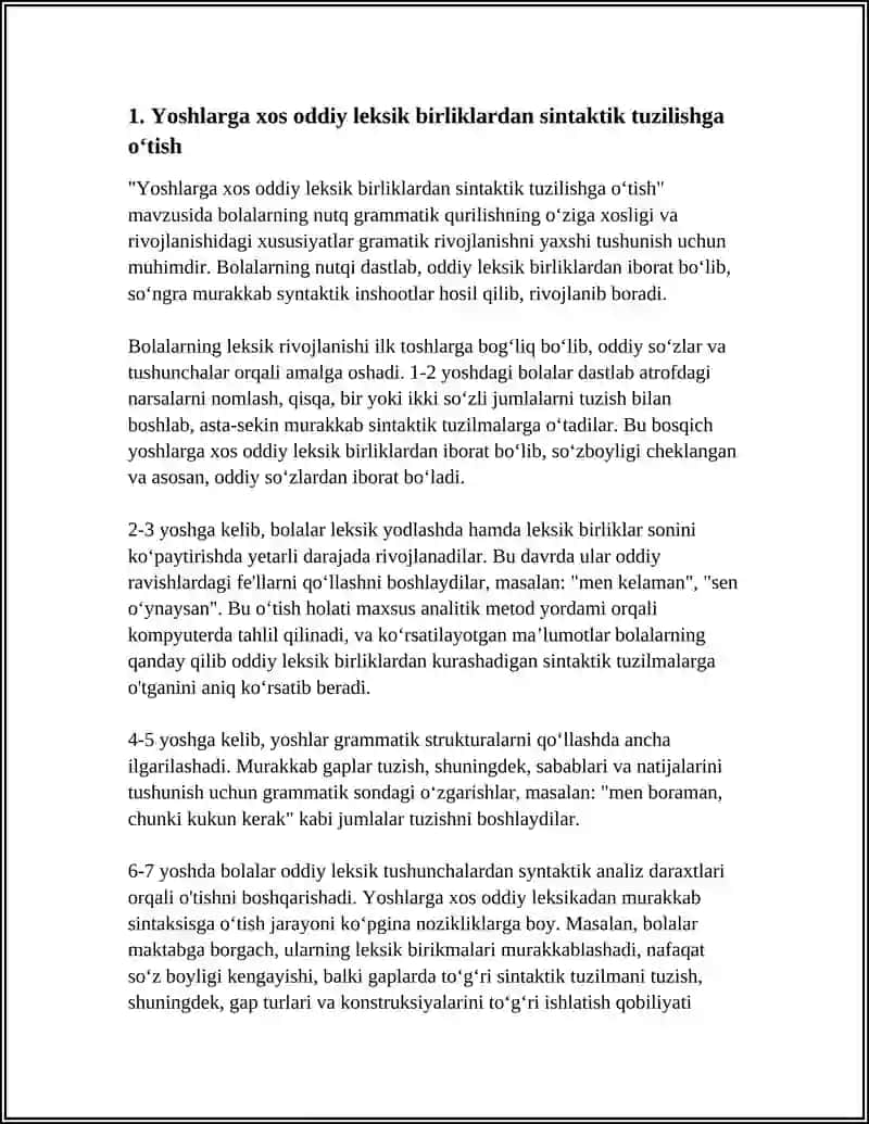 Nutqning grammatik qurilishini o'ziga xosligi 4