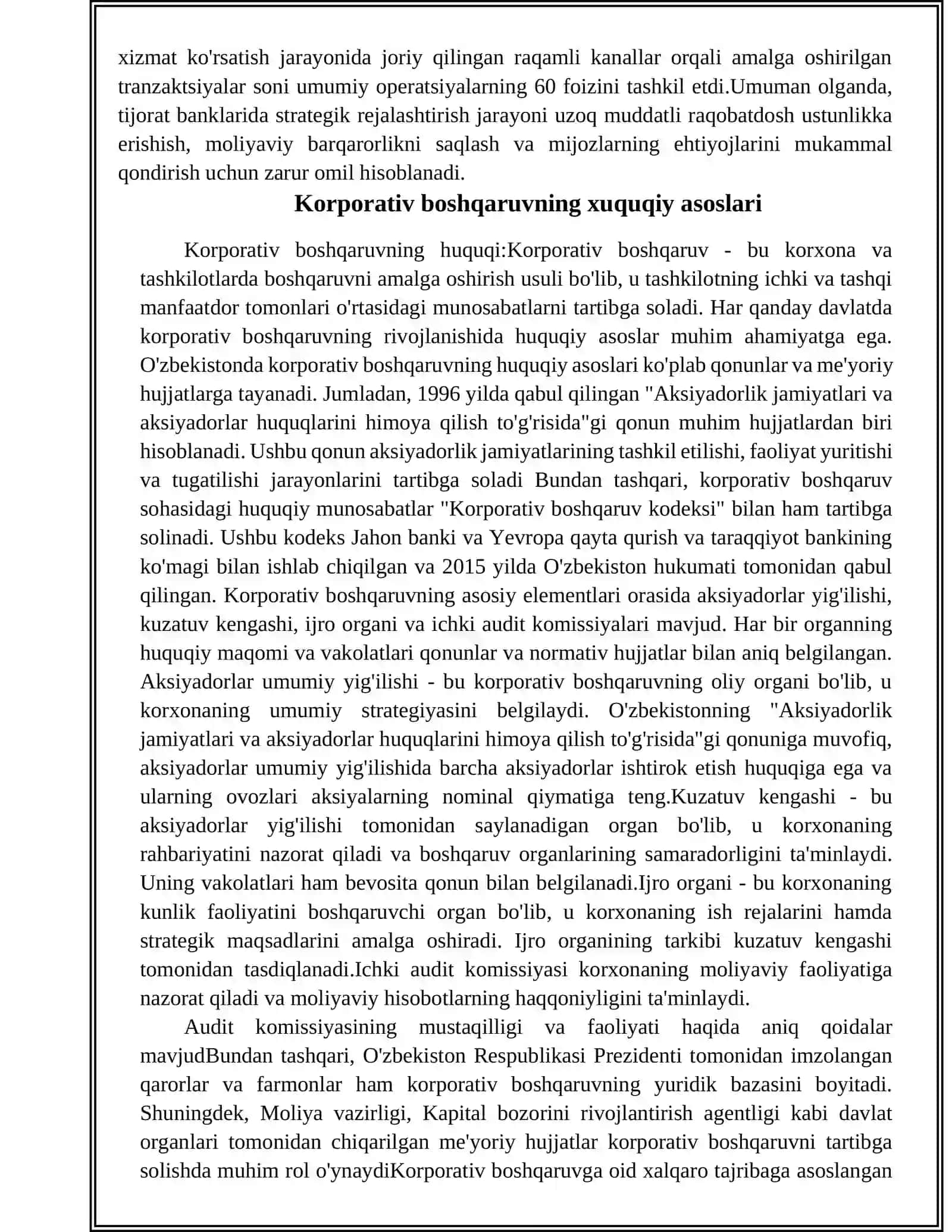 TIJORAT BANKIDA KORPORATIV BOSHQARUV 4