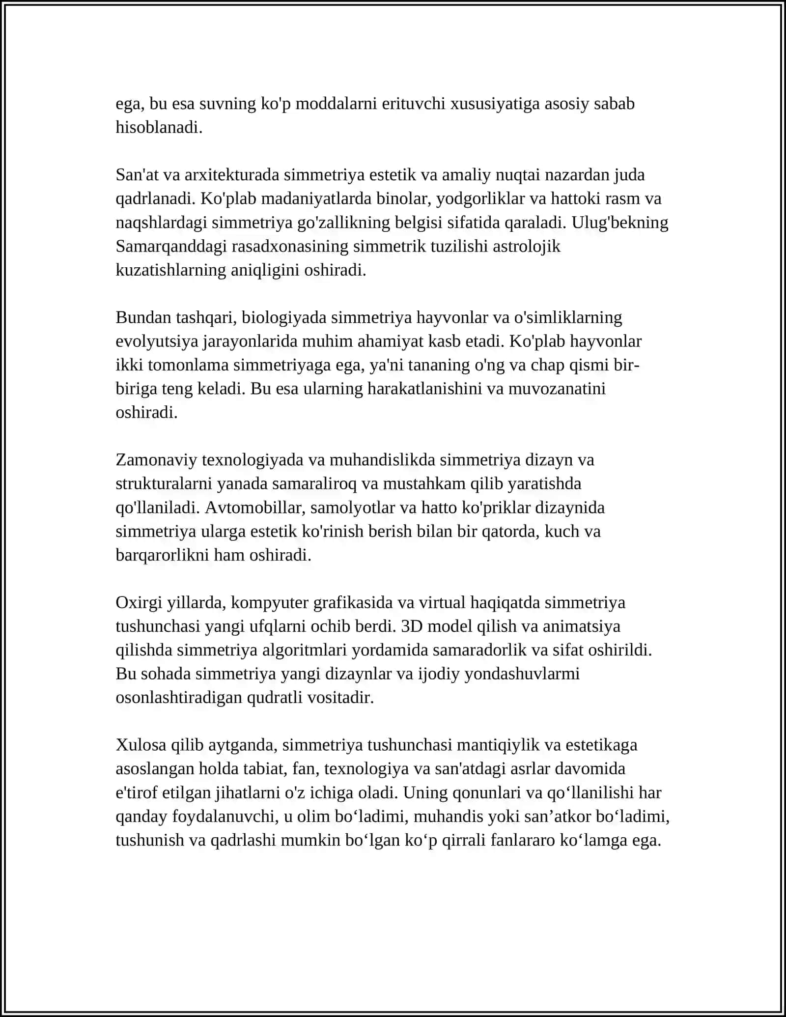 BOSHLANGʼICH SINFLARDA SIMMETRIYA OʼQIGA EGA BOʼLGAN YASSI SHAKLLAR MAVZUSINI OʼQITISH METODIKASI 4