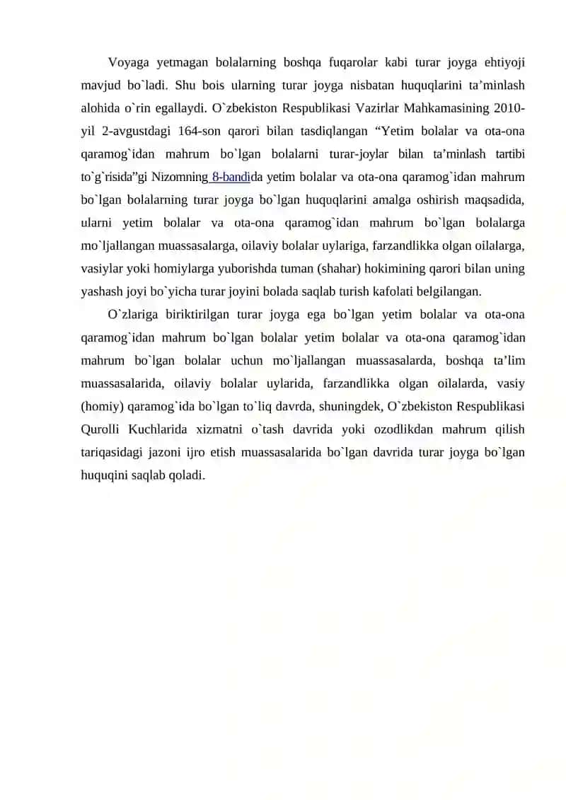 Ota-ona qaramog'idan mahrum bolalarni aniqlash va joylashtirish 4
