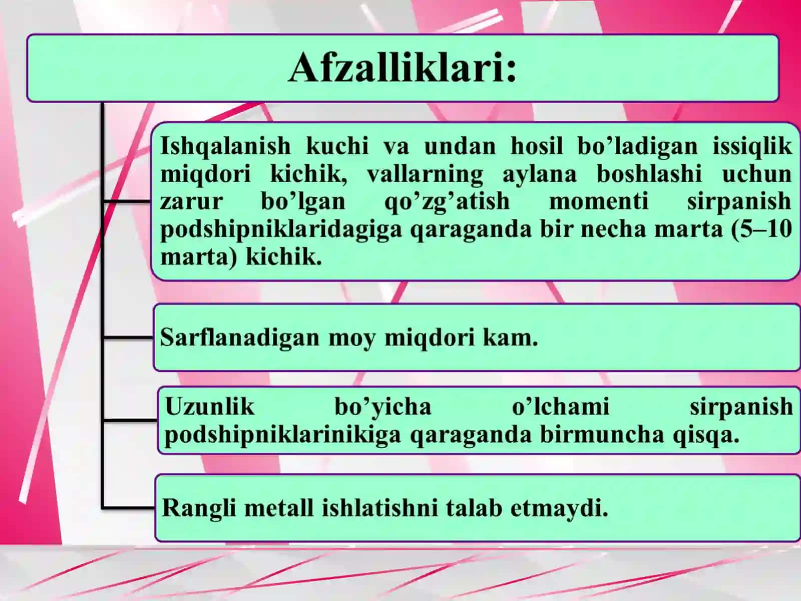 Dumalash podshipniklari to‘g‘risida umumiy ma’lumotlar va ularning tasnifi. Dumalash podshipniklarining ishlash sharoiti va uning ishchanlik qobiliyatiga ta’siri. Dumalash podshipniklarining amaliy hisobi (ularni tanlash) 4