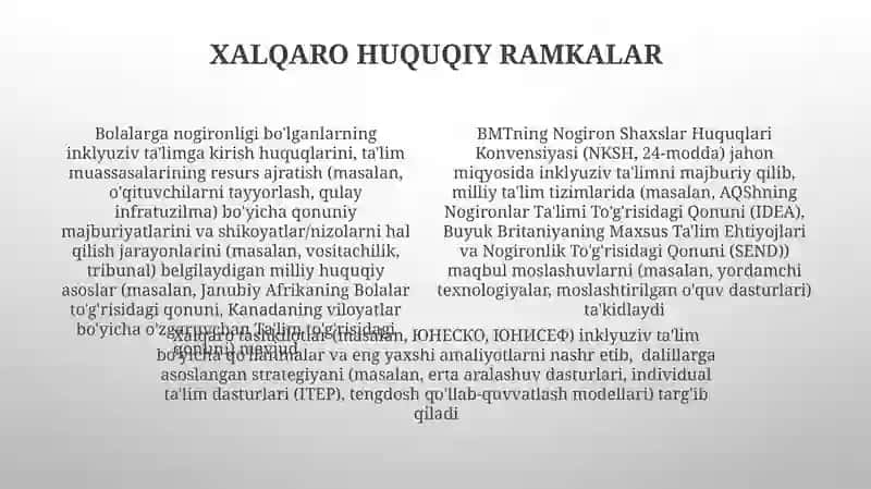 Inklyuziv ta'limdagi monitoring va baholash (M&B) 4