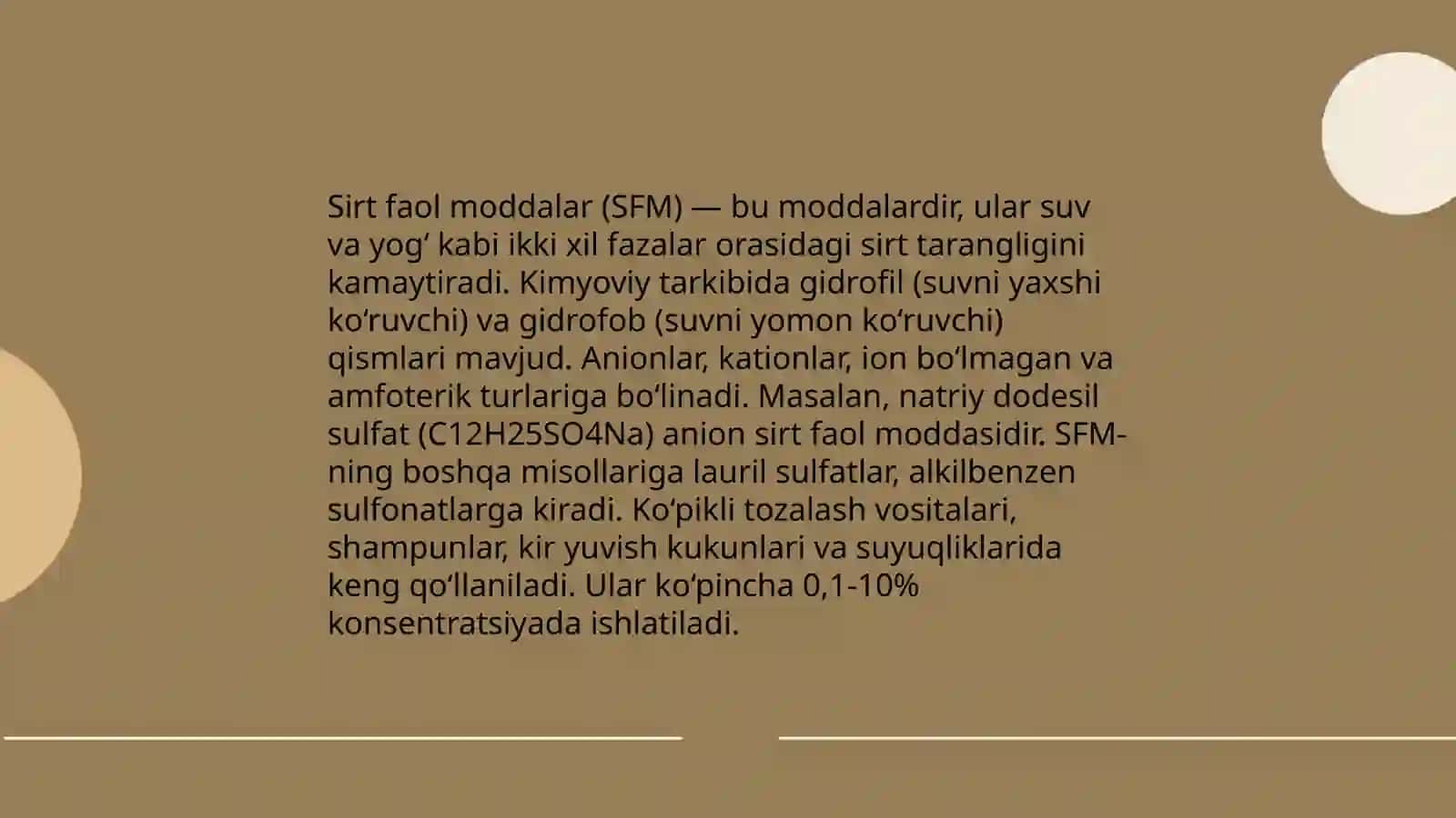 Sirt faol moddalarning tushilishi 4