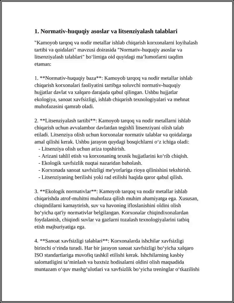 Normativ-huquqiy Asoslar va Litsenziyalash Talablari 4