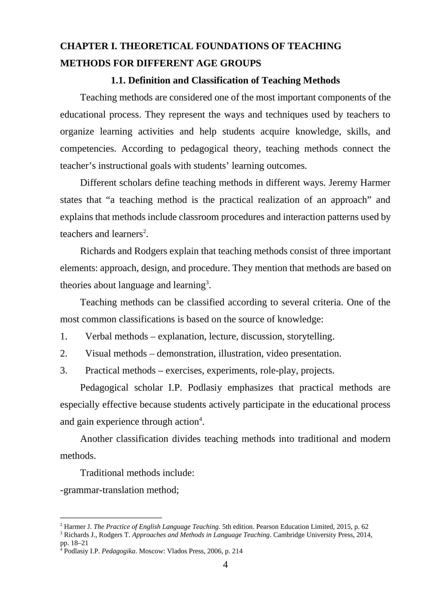 Comparative analysis of teaching methods for different age groups 4