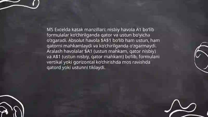 MS Excel formulalari 4