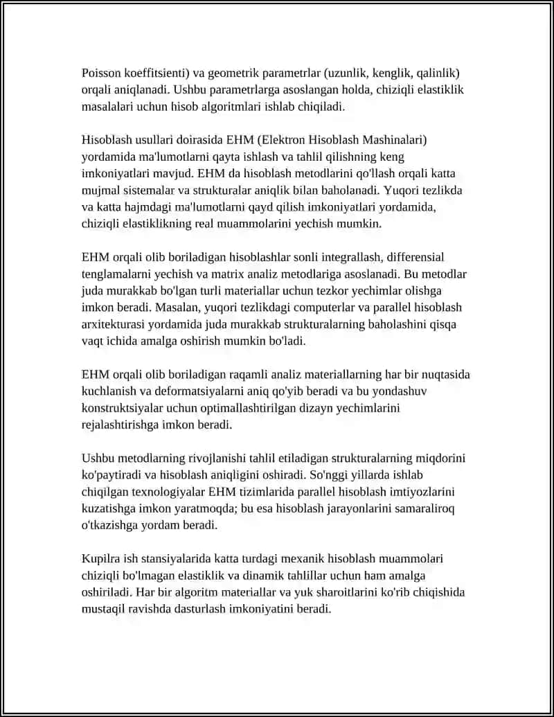 ELEMENTLAR VA QURILMALARNING MATEMATIK MODELLARI VA ULARNI EHM DA XISOBLASH 4