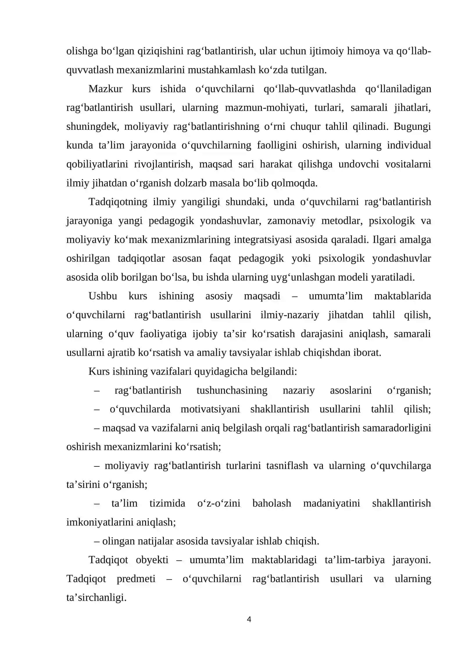 O’quvchilarni qo’llabquvvatlashda rag’batlantirish usullari 4