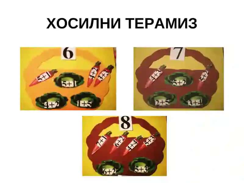 Boshlang'ich sinflar uchun dastlabki matematika o'yini. 4