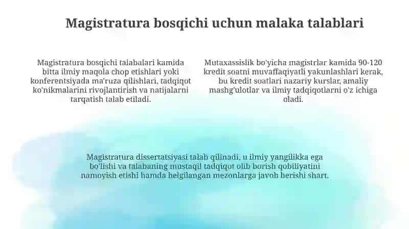 Davlat ta’lim standartlari va malaka talablari 4