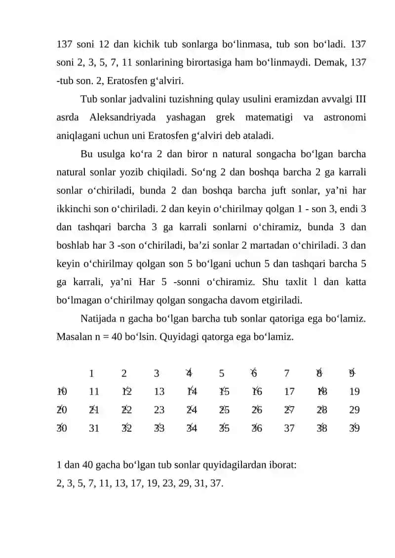 Tub va murakkab sonlar 4