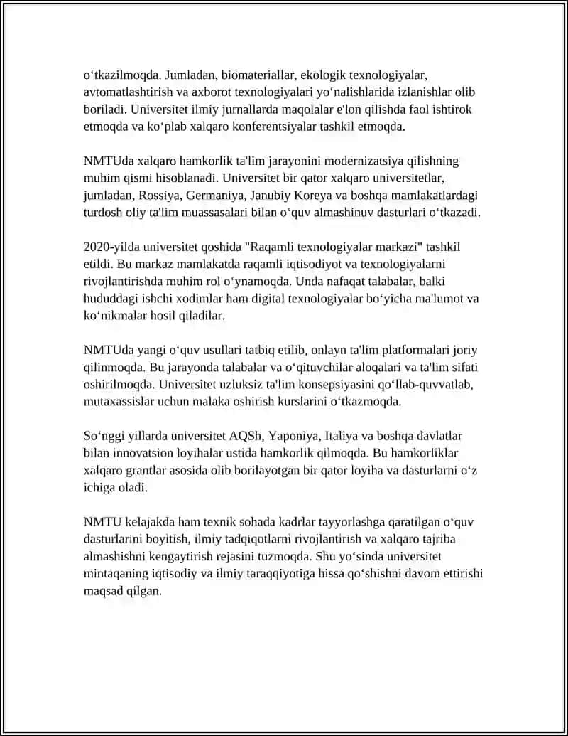 Nokis Mamlakatlik Texnika Universiteti 4